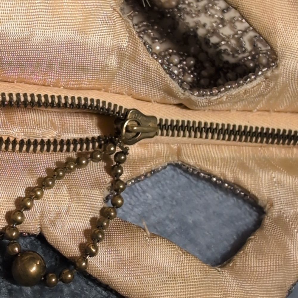 Vintage Antique Art Deco Hand Beaded Evening Clutch Belgium - Picture 8 of 9